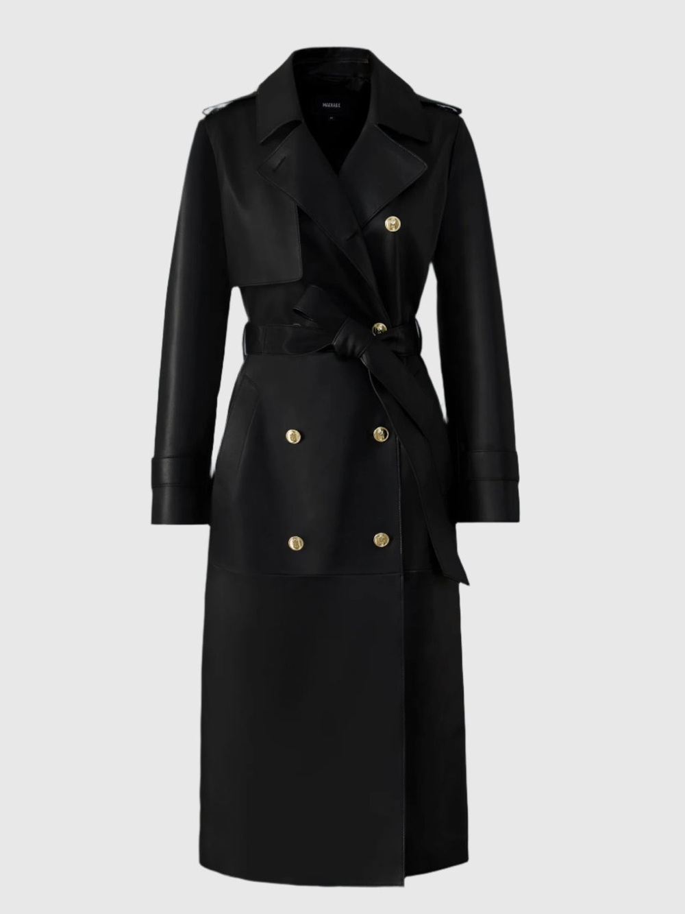 MACKAGE GAEL-V BLACK GOLD M - BRAND NEW LADIES LEATHER COAT
